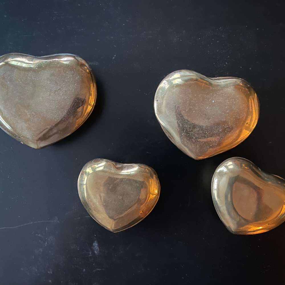 Brass Hearts With Lids